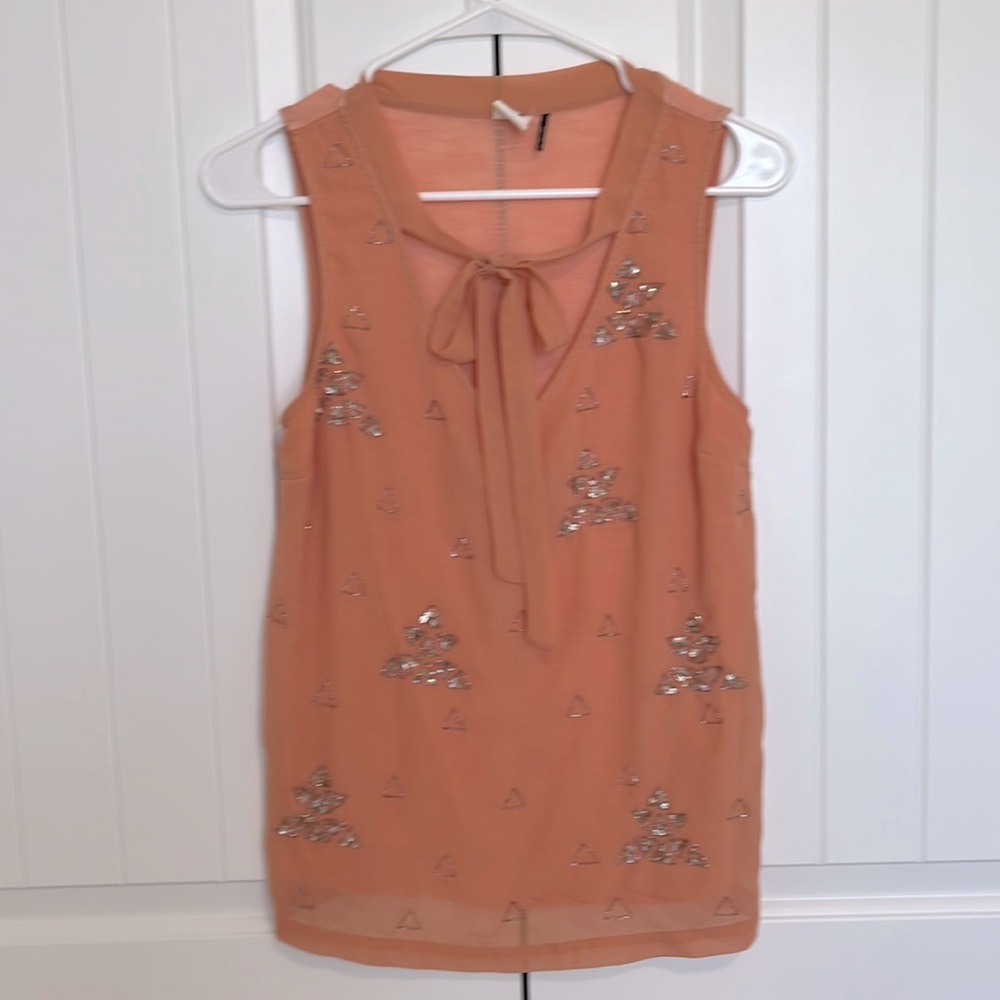 Akemi & Kin size S versatile lined top. Can be worn dressy or with jeans.
